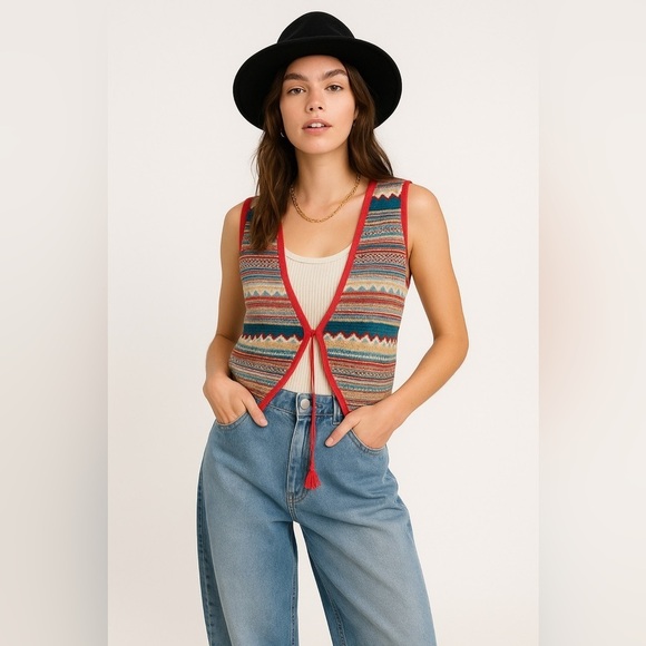 thursday island urban vintage Jackets & Blazers - Thursday Island Urban Vintage Will Blend Vest size small multicolour Azt…